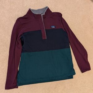 L.L. Bean Colorblock Long Sleeve Shirt